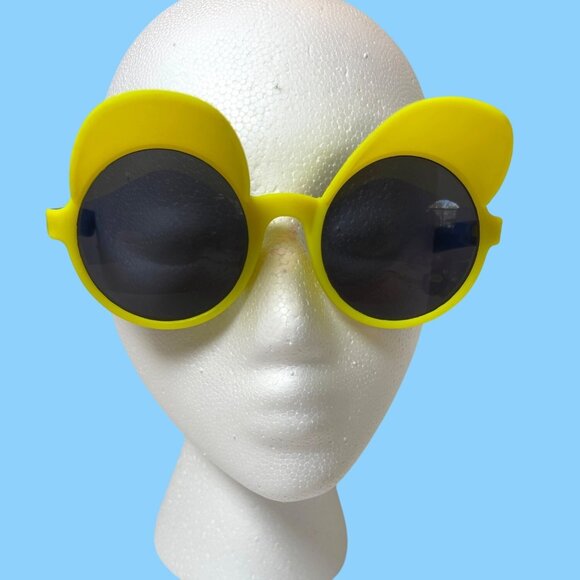 Pizza Hut Accessories - Yellow Sunglass Retro Back To Future Movie Futuristic Solar Shades Pizza Hut VTG